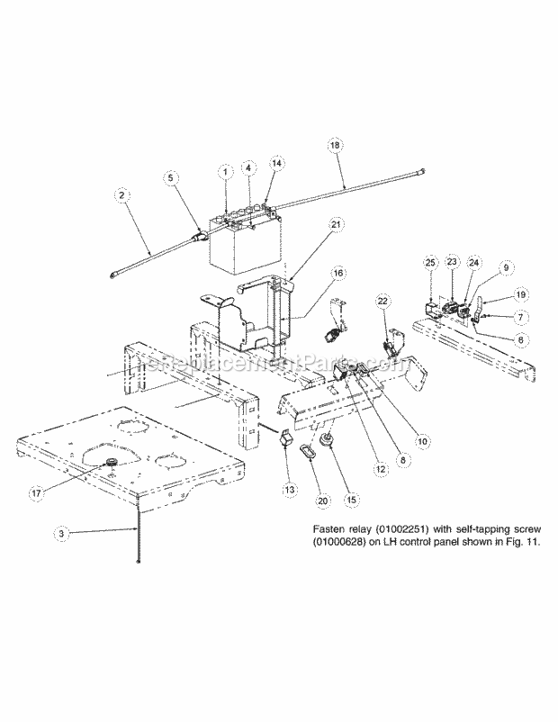 Electrical Assembly Generac Diagram and Parts List for M72-GN33 53CB5FJZ750 Cub Cadet Sprayer